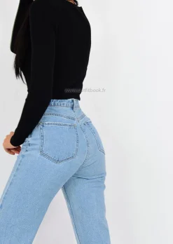 Jeans^Outfitbook Jean fit bleu clair mom