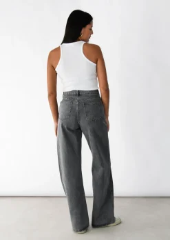 Jeans^Outfitbook Jean wide leg GRIS