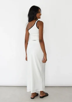 Jupes^Outfitbook Jupe en satin mi longue BLANC