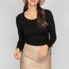 Jupes^Outfitbook Jupe fendue en similicuir beige