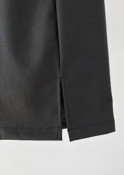Jupes^Outfitbook Jupe fendue en similicuir noir