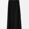 Jupes^Outfitbook Jupe longue en lin BLACK