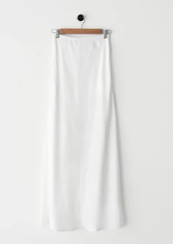 Jupes^Outfitbook Jupe longue en lin WHITE