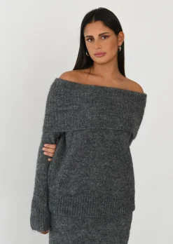 Jupes^Outfitbook Jupe longue en maille GRIS