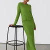 Jupes^Outfitbook Jupe longue maille VERT