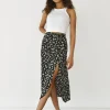 Jupes^Outfitbook Jupe mi longue imprimée NOIR