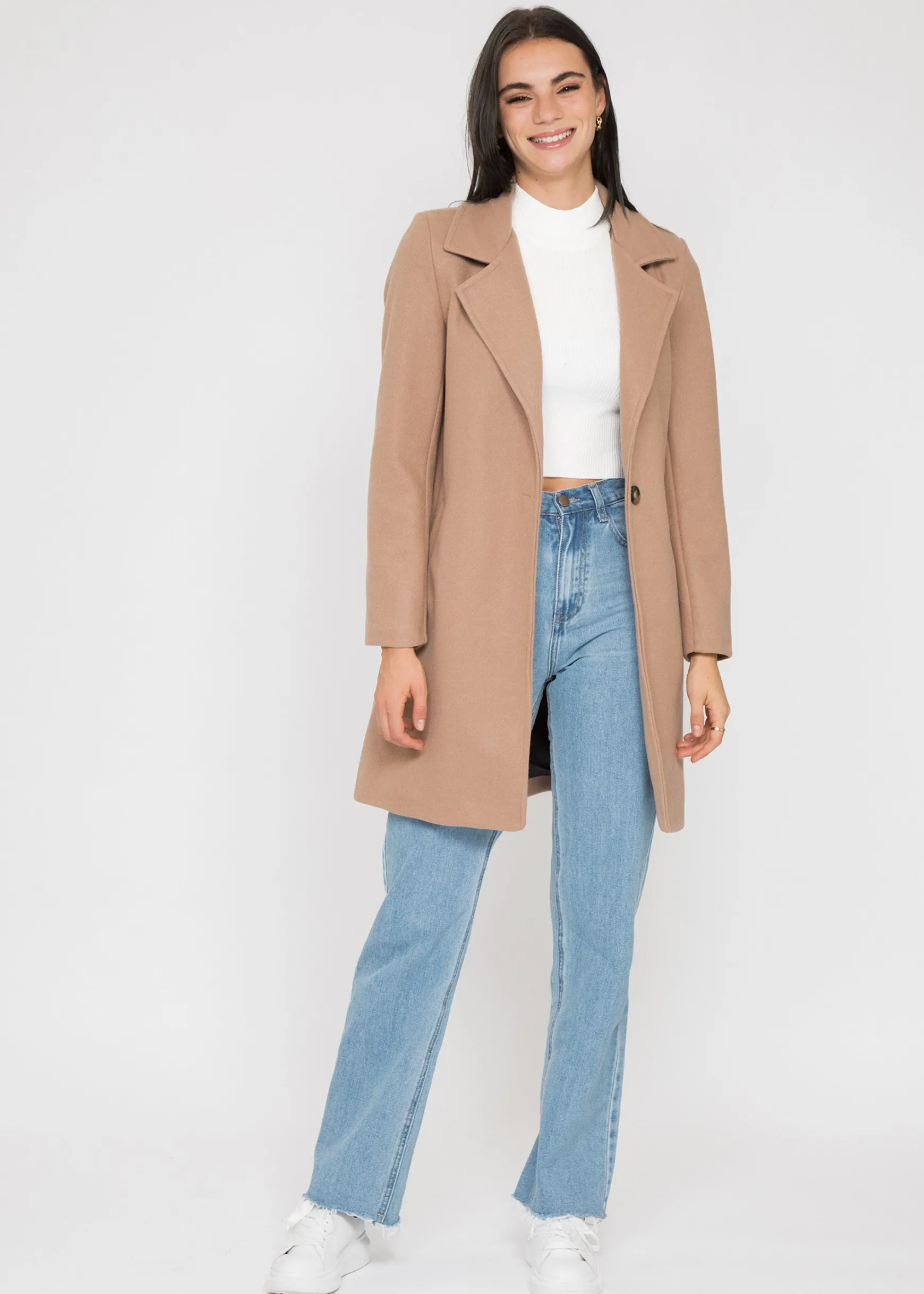 Vestes L Manteaux^Outfitbook Manteau ajusté CAMEL