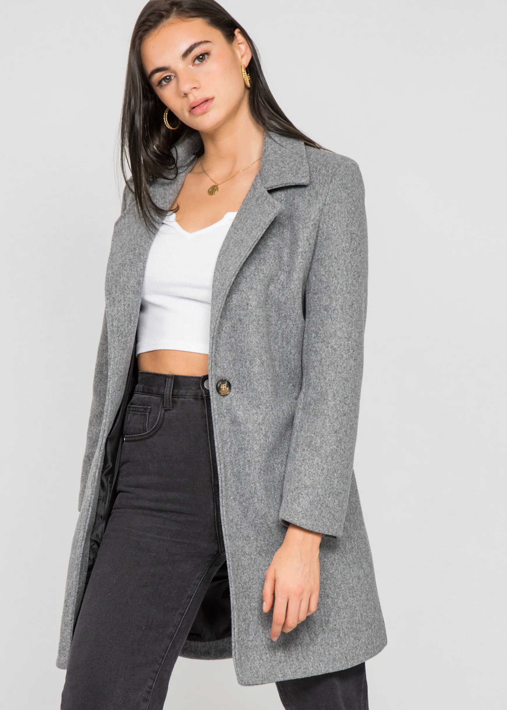 Vestes L Manteaux^Outfitbook Manteau ajusté GRIS