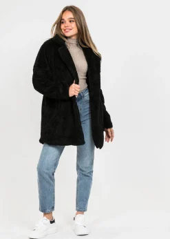 Vestes L Manteaux^Outfitbook Manteau fausse fourrure NOIR
