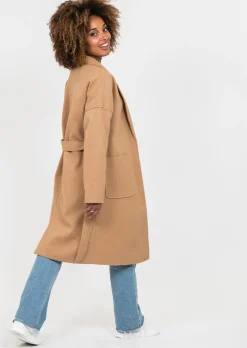 Vestes L Manteaux^Outfitbook Manteau long avec ceinture à nouer CAMEL