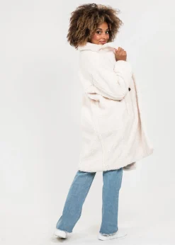 Vestes L Manteaux^Outfitbook Manteau long crème effet peau de mouton BEIGE