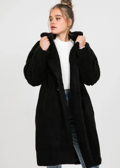 Vestes L Manteaux^Outfitbook Manteau long effet peau de mouton NOIR