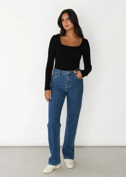 Jeans^Outfitbook Mid-rise jean BLEU