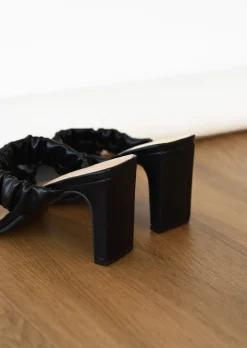 Sandales À Talons^Outfitbook Mules froncés à bout carré NOIR