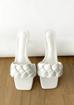 Sandales À Talons^Outfitbook Mules tressées à talon blanc