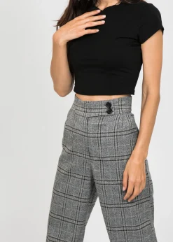 Pantalons^Outfitbook Pantalon ample à carreaux GRIS