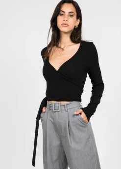 Pantalons^Outfitbook Pantalon ample avec ceinture GRIS
