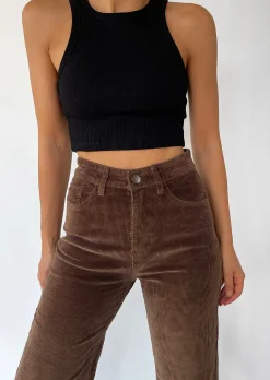 Pantalons^Outfitbook Pantalon ample en velours côtelé MARRON