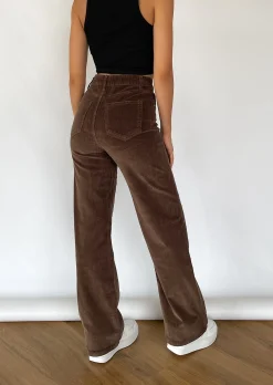 Pantalons^Outfitbook Pantalon ample en velours côtelé MARRON