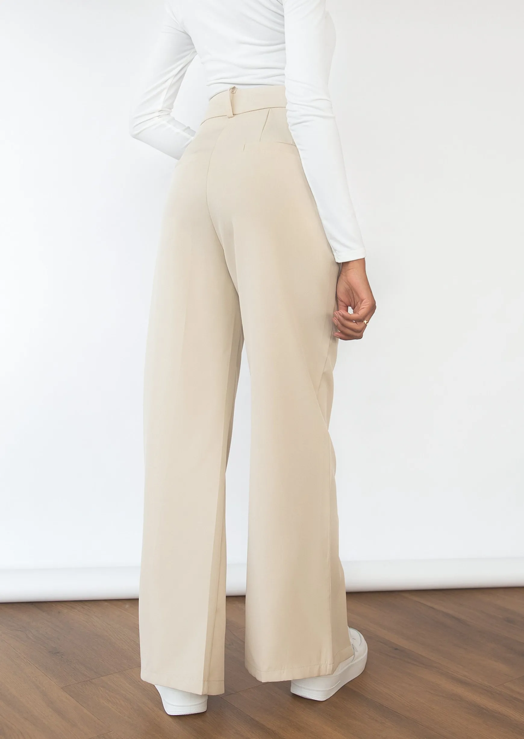 Pantalons^Outfitbook Pantalon fendu devant beige