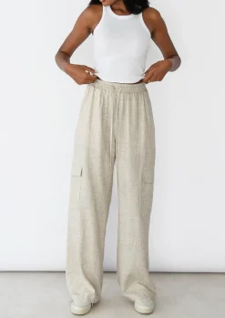 Pantalons^Outfitbook Pantalon cargo lin BEIGE