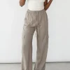 Pantalons^Outfitbook Pantalon cargo lin TAUPE