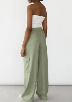 Pantalons^Outfitbook Pantalon cargo lin VERT