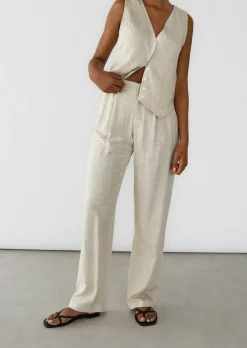 Pantalons^Outfitbook Pantalon de costume en lin BEIGE