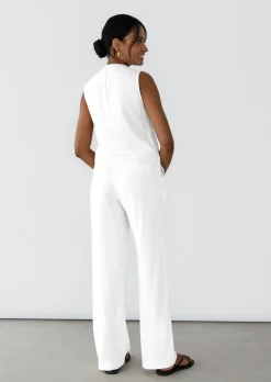 Pantalons^Outfitbook Pantalon de costume en lin BLANC