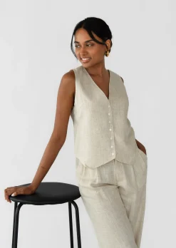 Pantalons^Outfitbook Pantalon de costume en lin BEIGE