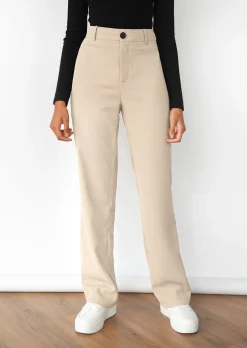 Pantalons^Outfitbook Pantalon droit ajusté - BEIGE