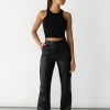 Pantalons^Outfitbook Pantalon droit similicuir NOIR