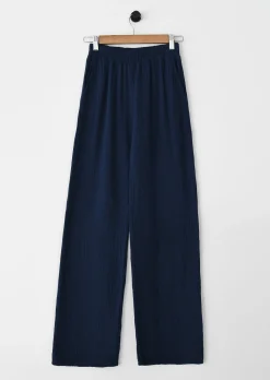 Pantalons^Outfitbook Pantalon en coton à taille élastique BLEU