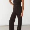 Pantalons^Outfitbook Pantalon en maille MARRON