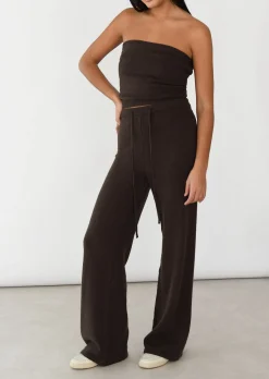 Pantalons^Outfitbook Pantalon en maille MARRON