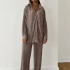 Pantalons^Outfitbook Pantalon en satin plissé TAUPE
