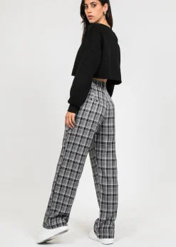 Pantalons^Outfitbook Pantalon large à carreaux NOIR