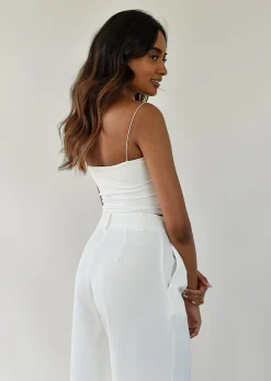Pantalons^Outfitbook Pantalon large asymétrique BLANC