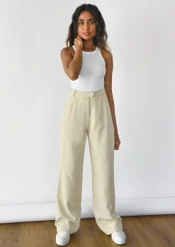 Pantalons^Outfitbook Pantalon large beige