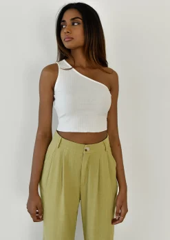 Pantalons^Outfitbook Pantalon large en lin VERT
