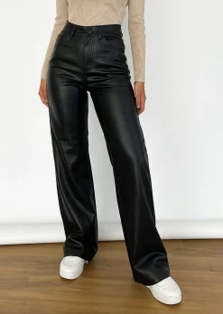 Pantalons^Outfitbook Pantalon large en simili cuir NOIR