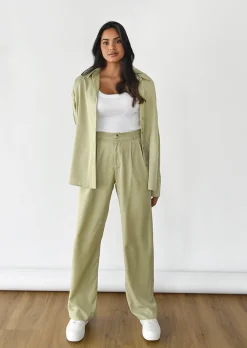 Pantalons^Outfitbook Pantalon large fluide VERT