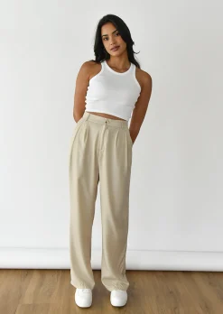 Pantalons^Outfitbook Pantalon large fluide BEIGE