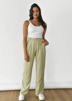 Pantalons^Outfitbook Pantalon large fluide VERT