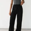 Pantalons^Outfitbook Pantalon large lin cordon NOIR