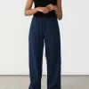 Pantalons^Outfitbook Pantalon large lin cordon BLEU