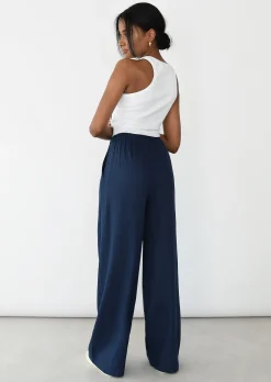 Pantalons^Outfitbook Pantalon large lin cordon Bleu