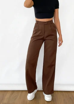 Pantalons^Outfitbook Pantalon large MARRON