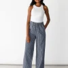 Pantalons^Outfitbook Pantalon large rayé avec cordon BLEU