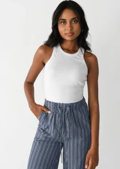 Pantalons^Outfitbook Pantalon large rayé avec cordon BLEU